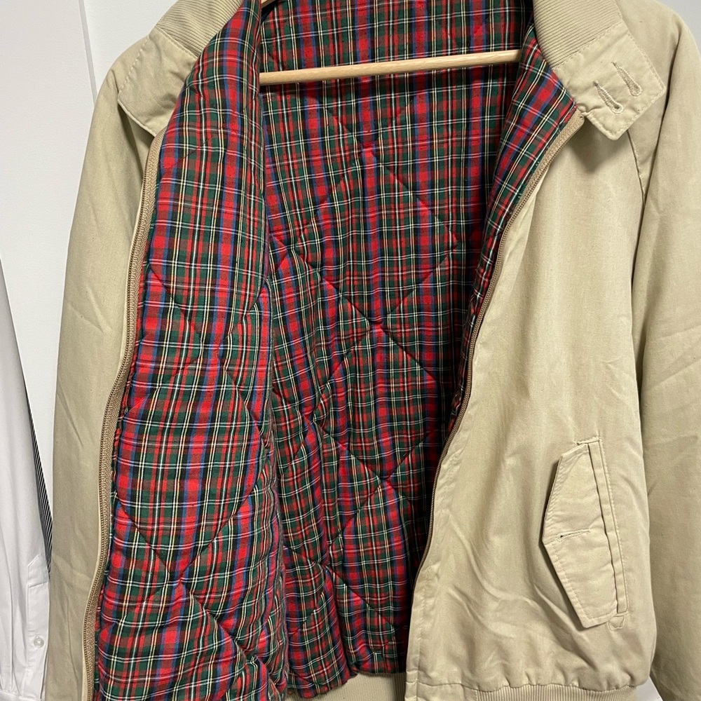 Vintage tan and plaid jacket